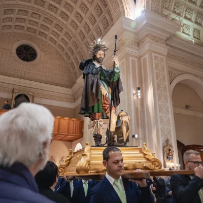 restauro statua san rocco fondazione bpp